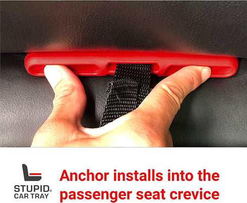 STUPID Car Tray - Seat Anchor - Security Belt for Car Tray - Made from Recycled Materials - 6 in...