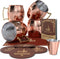 Hammered Moscow Mule Copper Mug Set of 4| Stainless Steel Lining | 16 oz...