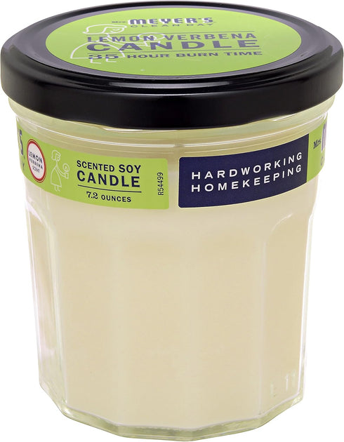 MRS. MEYER'S CLEAN DAY Soy Aromatherapy Candle, 35 Hour Burn Time, Made with Soy Wax and Essential Oils, Lemon Verbena, 7.2 oz...