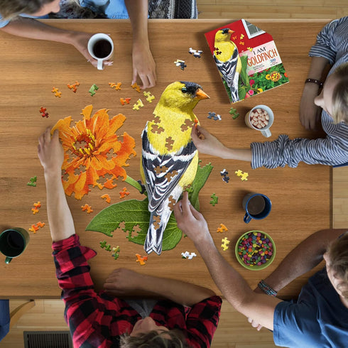 Madd Capp Puzzles - I AM Goldfinch - 300 Pieces - Animal Shaped Jigsaw Puzzle, Multi...