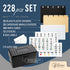 Index Card Holder 3x5 Set – Heavy-Duty Index Card Recipe Box with Dividers – 100 Ruled Index Cards 3x5, 25 Manila Dividers, 25 Plastic Dividers, 7...
