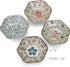 VanEnjoy 4 pcs Colorful Glaze Flower Pattern Ceramic Soy Sauce Dipping Bowls Appetizer Plates Serving Dishes Condiment Dish...