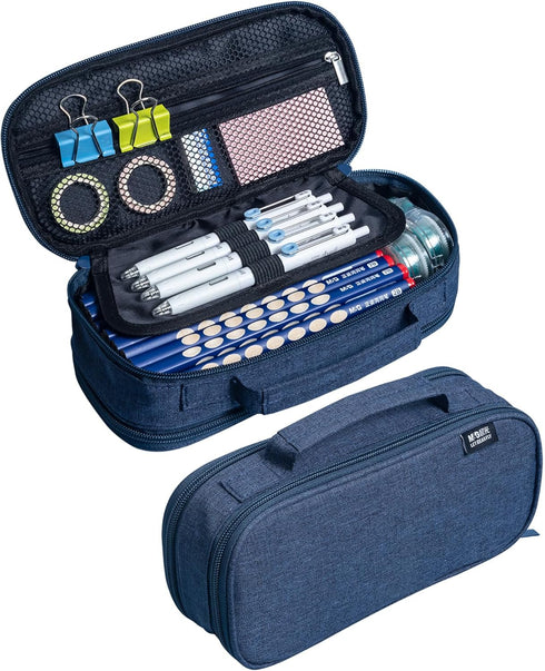 M&G Big Capacity Pencil Case, Large Capacity Pencil Pouch Multi-Slot Pencil Case Organizer, Portable Big Pencil Bags with Zipper for Makeup Brush ...