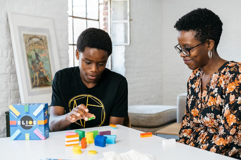 Elios Board Game - an Abstract Wooden Challenge to Test Your Strategy! Fun Family Game for Kids & Adults, Ages 7+, 2-4 Players, 15 Minute Playtime...