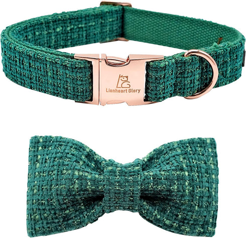 Lionheart glory Dog Bow Collar Christmas Dog Collars Adjustable Soft Dog Collars with Bowtie, Fall Collars Bow Tie for X-Large Dogs Pet Gift...