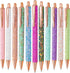 11pcs Fancy Pens Glitter Pens Cute Fun Pretty Pens Metal Retractable Ballpoint Pens Cool Pens for Women Teacher Writing Business Office Gift Suppl...