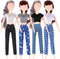 4 Sets Doll Clothes 11.5 Inch Girl Doll Accessories Doll Clothing Doll Outfits Doll T Shirt Dress Short Sleeve and Pant for Girls Birthday Gifts(V...