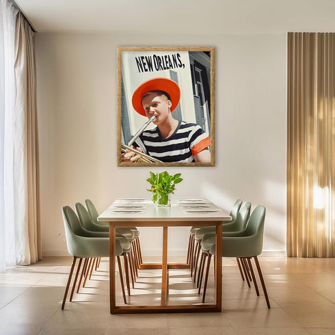 Posterizer 1 pcs-vibrant lively poster-New Orleans vintage music scene 3-Adventure Wall Art-Musical Art Collection-Gift for Men Women Entrepreneur...