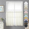 Doris 36 Inch Sheer Curtains Set of 2 Pieces, Faux Linen Natural Window Small Curtain Tiers for Kitchen Bedroom, Airy & Breathable Dual Rod Pocket...