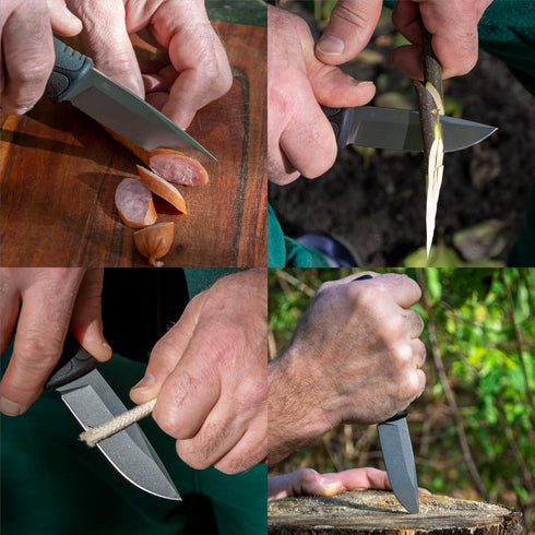 Ganzo G807-BK Fixed Blade Knife 9CR14 Stainless Steel Blade Ergonomic Anti-Slip Handle Camping Hunting Fishing Outdoor EDC Knife with PP Scabbard ...