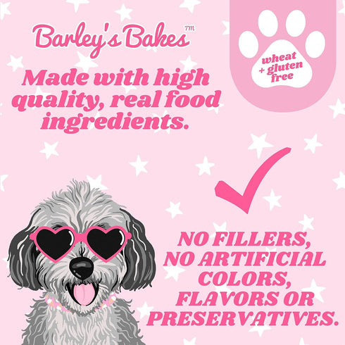 Barley's Bakes Birthday Cupcake Mix for Dogs, Peanut Butter Flavor, 7.5 Ounce, Wheat Free, Gluten Free, Real Food Ingredients, Made in the USA by ...
