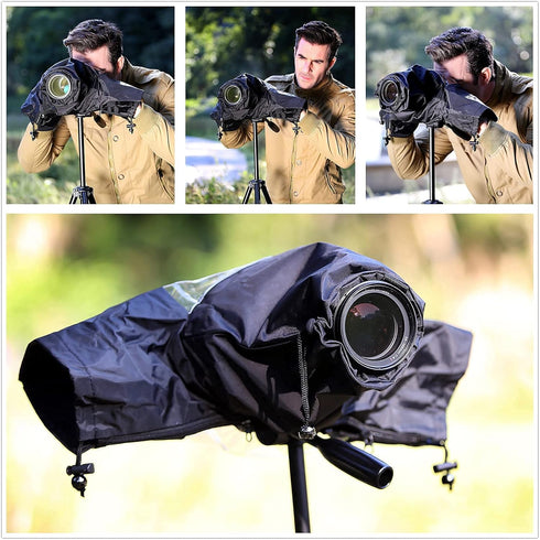 Professional Waterproof Camera Rain Cover Coat for Canon Nikon Sony Fuji & More Cameras with Lens,Camera Accessories for Photography Rain Gear...