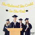 KatchOn, She Believed She Could So She Did Banner - Glitter 10 Feet, No DIY | Gold and Black You Did It Banner, Graduation Decorations 2025 | Medi...
