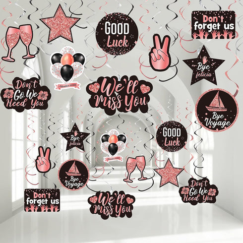 Outus 30 Pieces We Will Miss You Going Away Farewell Banner Decoration Farewell Party 2025, Good Luck Decorations for Coworker Glitter for Retirem...