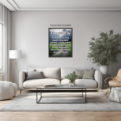 Posterizer 1 pcs-A Meaningful Life is About Being Real-Motivational & Inspirational Art- Gift for Men Women Entrepreneur Teens-Decor for Home & Of...