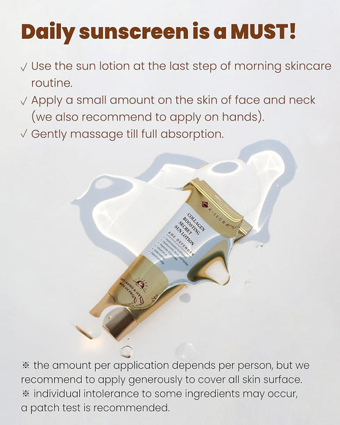 KSECRET Collagen Boosting Secret Sun Lotion, 60ml/2.03fl.oz. | Korean Skincare | Fragrance FREE Face Sunscreen for Wrinkle Care SPF 50+ PA++++, Fa...