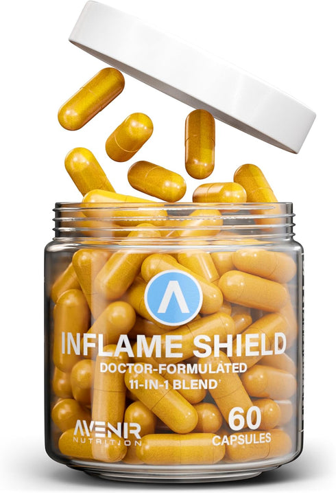 Inflame Shield | Turmeric Supplement for Inflammation Support with Ginger, Bioperine, & Bromelain | Advanced Formula for Joint Support | 60 Capsul...