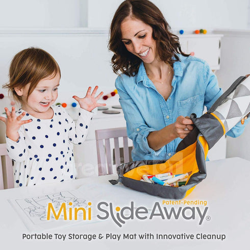 Creative QT SlideAway, Buffalo Check Print, On-The-Go Mini Storage Bag and Table Top Play Mat For Kids and Toddlers, Room and Travel Toy Organizer...