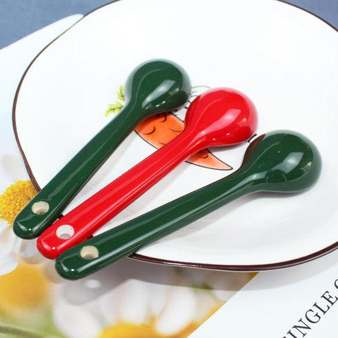 5.12” Soup Spoon Coffee Spoon Stir-stirring Spoon With Ceramic Asian Ceramic Spoons for Coffee Tea Yogurt Sauce Sugar Salt and Desserts Demitasse ...