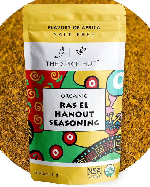 Ras El Hanout Seasoning, Organic Authentic North African Spice Blend, 2 Oz, Salt Free, Small Pouch, The Spice Hut...