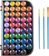 Upgraded 48 Colors Washable Watercolor Paint Set with 3 Brushes and Palette, Non-toxic Paints Sets for Kids, Adults, Beginners Artists, Make Your ...