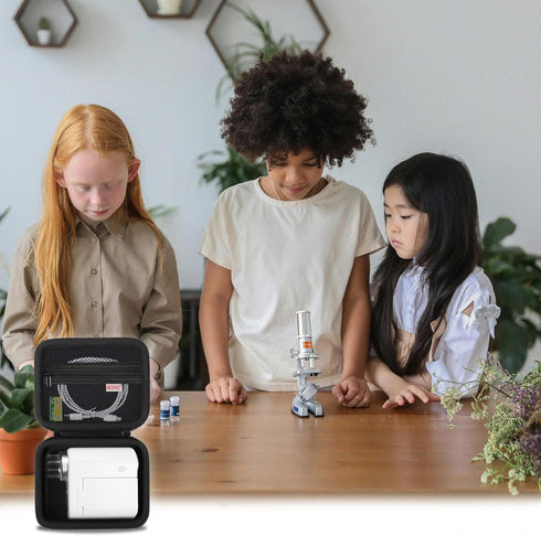 BOVKE Microscope Case Compatible with Microscope for Kids, 1000X Handheld Kids Microscope, Portable Mini Microscope for Kids Travel Case with Mesh...