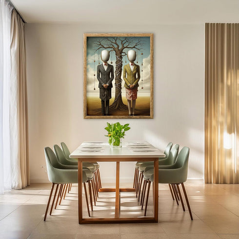 Posterizer 1 pcs-welcoming alien couple-Abstract & Modern Art-Fantasy & Fiction Art-Gift for Art Lovers-Decor for Home & Office- UNFRAMED Wall Art...