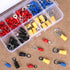 102Pcs Quick Disconnect Electrical Insulated Connectors,O Ring Crimp Terminals Connectors Assortment Kit,Electrical Wire Insulated Butt Kit...