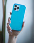 FELONY CASE - iPhone 13 Pro Max Neon Blue Clear Protective Case, TPU and Polycarbonate Shock-Absorbing Bright Cover - Crack Proof with a Gloss Fin...