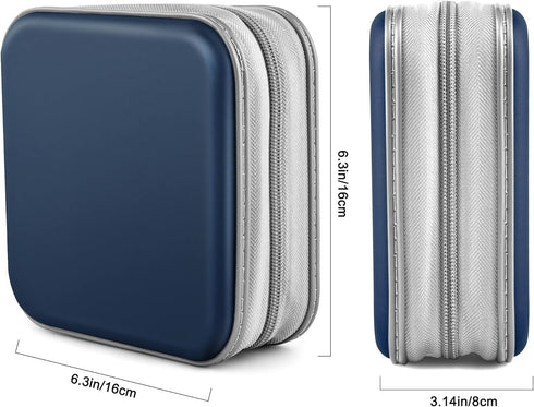 CD Case, DVDs Wallet Holder, CD/DVD Case Wallet 40 Discs Heavy Duty Bag Binder Storage Booklet Album (Dark Blue)...