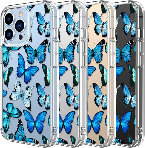 LUHOURI Designed for iPhone 13 Pro Case with Screen Protector - Crystal Acrylic Clear for Women and Girls - Slim Fit Protective Phone Cover 6.1" -...