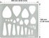 Aleks Melnyk No.205 Metal Stencil for Jewelry, Shape Earring Teardrops Cutouts Stencil, Lapidary Template for Cabochons, Tear Drop, Jewelry making...