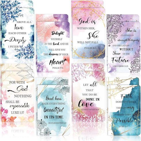 Flower Daily Prayer Faith Journals for Women, Rustic Floral Patterned Bible Verse Notebooks Inspirational Scripture Quotes Pocket Notepads, School...