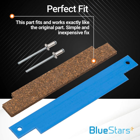 Ultra Durable 33001807 & 306508 Dryer Drum Felt Seal With Tumbler Bearing Kit by BlueStars - Exact Fit for Whirlpool & Kenmore Dryers - Replaces WP33001807 306508VP PS1804752 AP4037304