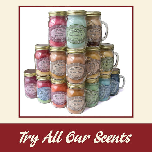 Our Own Candle Company Caramel Pecan Scented Mason Jar Candle, 100 Hour Burn Time - 13 Ounces...