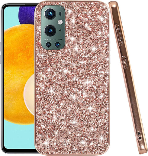 Compatible with OnePlus 9 Pro Case Glitter Shockproof,OnePlus 9 Pro Phone Case Bling Sparkly Soft TPU and PC Silicone Shiny Girl Women Thin Protec...