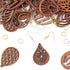 Cheriswelry DIY Jewelry Earring Making Kit Wood Drop Dangle Earring for Jewelry Making with 20pc Teardrop Walnut Wood Laser Cut Pendants & 40pcs B...