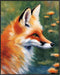 Posterizer 1 pcs- Red fox in the middle of wild orange flowers-Art for Animal Lovers-Floral Botanical Art- Gift for Men Women Teens-Decor for Hom...