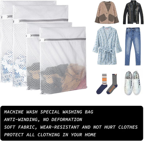 Extra Large Honeycomb Mesh Laundry Bag125gsm Net Fabric Durable and Reusable Delicate Wash Bag,Travel Organization Bag for Lingerie,Clothes,Jeans,...