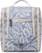 Narwey Hanging Toiletry Bag Women Travel Makeup Bag Organizer Toiletries Bag for Travel Size Essentials Accessories Cosmetics (Medium, Blue Leaf-1...