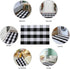 Buffalo Plaid Rug 2'x3' Black and White Check Outdoor Door Mat Cotton Hand-Woven Front Door Rug Foldable Washable Mats for Front Porch Patio Entry...