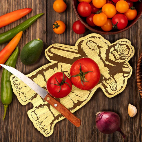 Sasquatch Cutting Board, 12.6" X 7" Bigfoot Gifts, Chopping Board for Meat Vegetable & Fruit Cheese Board, Serving Platters, Best For Wedding Gift...