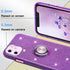 Wisdompro Glitter Case for iPhone 11, with Ring Holder Kickstand for Women Girls - Purple...
