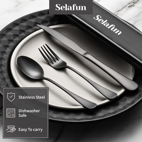 Travel Cutlery Set with Case Portable Silverware Utensils Set,5-pieces Stainless Steel Reusable Flatware Set Cutlery Set for Camping Picnic Hiking...