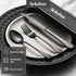 Travel Cutlery Set with Case Portable Silverware Utensils Set,5-pieces Stainless Steel Reusable Flatware Set Cutlery Set for Camping Picnic Hiking...