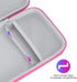 BOVKE Hard Carrying Case Waterproof Storage Holder Carrier, Rose...