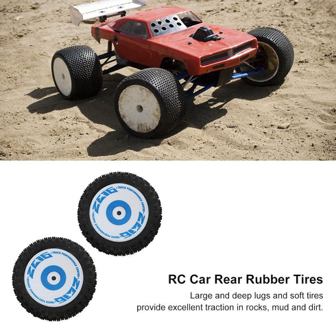 RiToEasysports RC Car Tires,Rear Rubber Tires for Wltoys 1/12 Remote Control Car 124017 RC Car Upgrade Part...