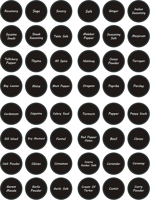 12 pieces of French Square Glass Spice Bottles 6 oz Spice Jars with Black Plastic Lids, Shaker Tops, and Labels by U-Pack...