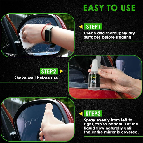 Sio2 Ceramic Coating for Car Mirror, Ceramic Glass Coating, Water Repellent for Rearview Mirror Side Mirror...