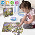 LELEMON Puzzles for Kids Ages 4-8,Dinosaur 100 Piece Puzzles for Kids,Educational Kids Puzzles Jigsaw Puzzles in a Metal Box,Children 100 Piece Pu...